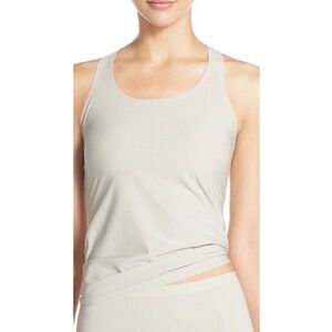 Spanx Perforated Racerback Breathable Athletic Tank Top,‎ Light Gray - Size S